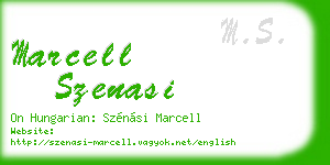 marcell szenasi business card