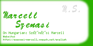 marcell szenasi business card